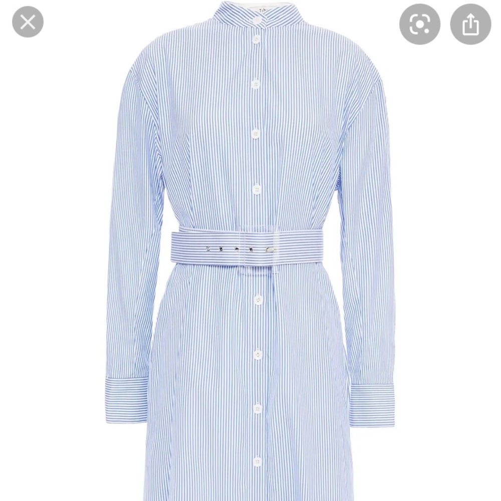 tibi blue striped shirt dress size 8